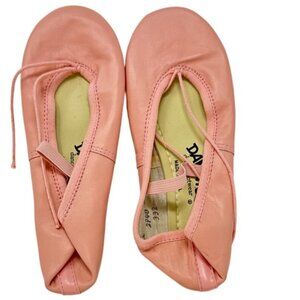 Danshuz Girls Dance Ballet Shoes Pink, leather Size 2.5M